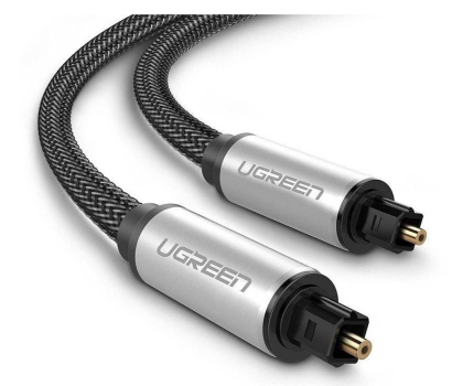 Kabel i złączka UGREEN AV108 Kabel optyczny Toslink Audio aluminiowy z oplotem, 1m 6957303815395